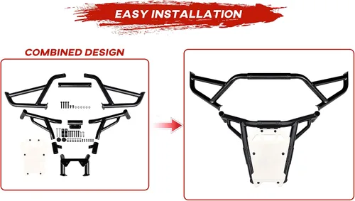 Miniatura 6 de SAUTVS Parachoques trasero XL para Polaris RZR PRO R 2022-2026, más ancho, combinado, resistente, extendido, modo selva completo y modo desierto