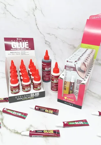Miniatura 2 de Sassi - Pegamento para pestañas oscuro 2 oz Fórmula de extracto natural de secado rápido, impermeable, adhesión duradera, larga duración, adhesivo
