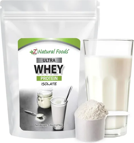 Miniatura 8 de Z Natural Foods Polvo aislado de proteína de suero Ultra Whey, polvo de proteína de suero puro, sin sabor, sin azúcar, aislado de suero sin sabor
