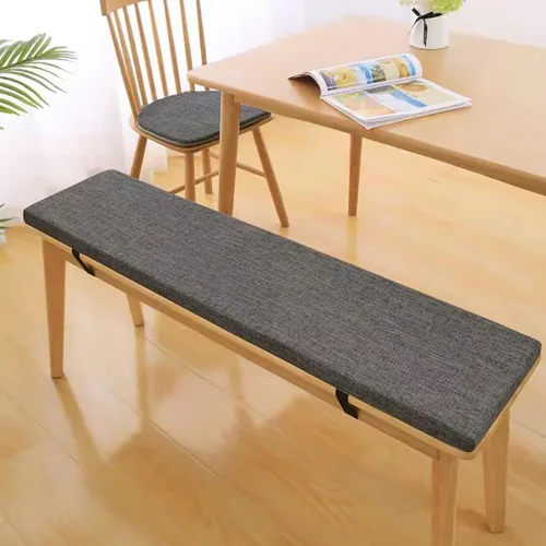 Miniatura 10 de Cojín de banco, antideslizante y grueso, para banco de patio, cojín duradero de espuma viscoelástica de alta densidad para banco de zapatos, Negro