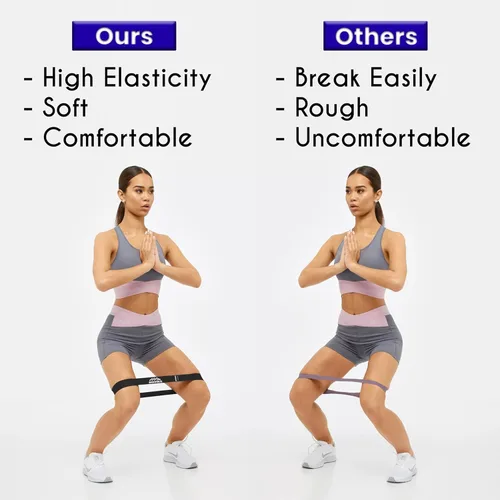 Miniatura 4 de Juego de 5 bandas de resistencia para ejercicio para mujeres y hombres, bandas elásticas para ejercicio, terapia física, entrenamiento de brazos