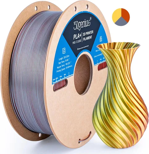 Miniatura 52 de Filamento de seda PLA para impresora 3D Filamento de seda PLA de triple color 1.75mm Filamento para impresión 3D Compatible con la mayoría de Tri