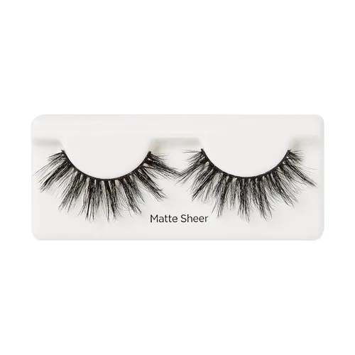Miniatura 9 de Kiss Pestañas postizas de color negro mate, 0.630 in, incluye 1 par de pestañas, fáciles de aplicar, racimos de pestañas reutilizables