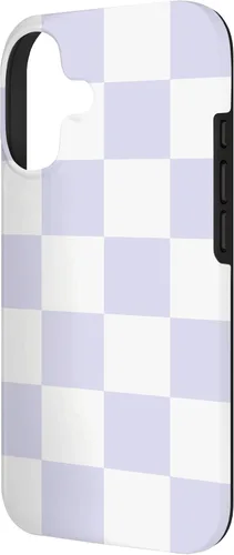 Miniatura 2 de Cute Pastel Lavender Off White Checker Pattern Design Case for iPhone 17