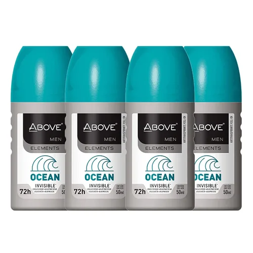 Miniatura 11 de ABOVE Roll-On Elements, plateado brillante, 1.7 onzas, desodorante de bolas para hombres, protección de 72 horas, fragancia sensual, tacto seco, sin