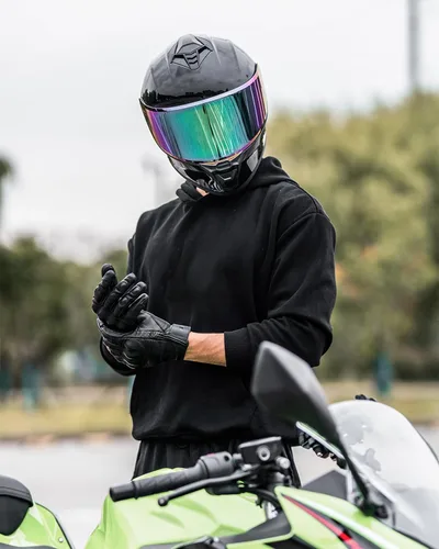 Miniatura 6 de Cascos de motocicleta para adultos, hombres y mujeres, casco ligero de cara completa para bicicleta de calle, carreras, DOT con visera extra