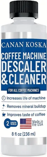 Descalcificador para máquina de café de 8 onzas – Solución descalcificadora universal para todas las cafeteras – Elimina la acumulación de calcio de