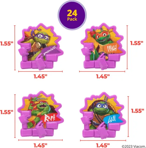 Miniatura 4 de DecoPac Anillos de poder de tortugas ninja mutantes adolescentes, decoraciones de cupcakes para fiestas de cumpleaños, pasteles y celebraciones
