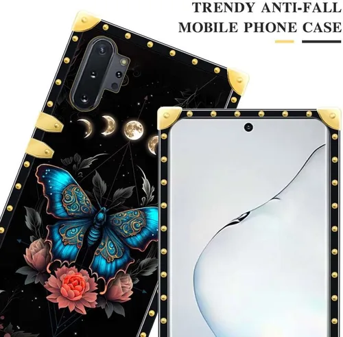 Miniatura 2 de Funda compatible con Samsung Galaxy Note 10 Plus, diseño de mariposas y flores, tierra, para mujeres y niñas, TPU suave, a prueba de golpes, funda