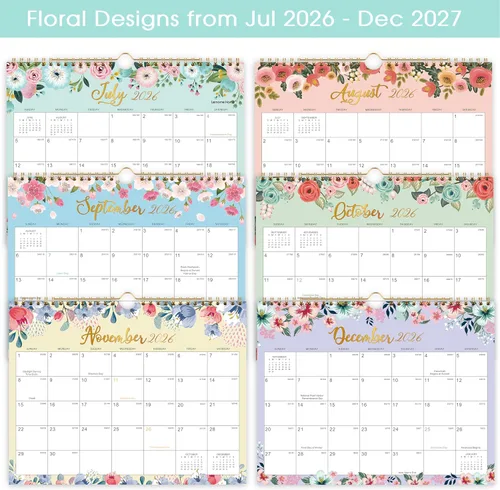 Miniatura 3 de Calendario 2026 – Calendario de pared 2026, 11 x 8.5 pulgadas, enero de 2026 a diciembre de 2026, planificador de pared grande de 12 meses, gancho