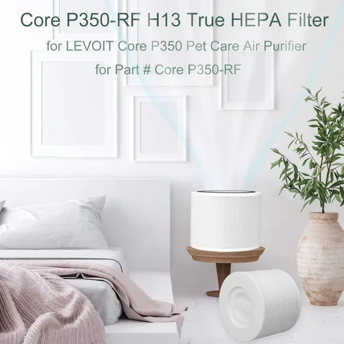 Miniatura 3 de Filtro de repuesto P350-RF para LEVOIT Core P350, filtro HEPA verdadero H13 P350 3 3 en 1, nueva tela fina con filtro de carbón activado
