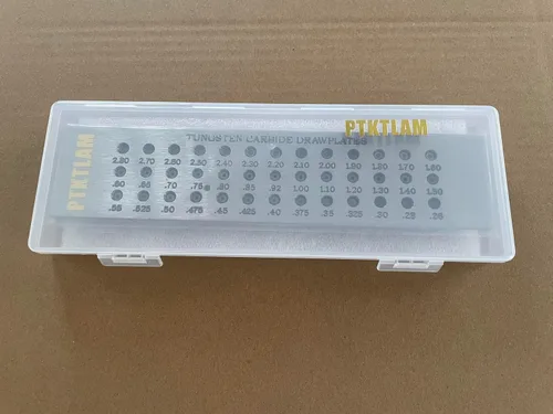 Miniatura 2 de Placa redonda de acero de carburo para joyería para fabricación de alambre de joyería (0.010-0.110 in, 39 agujeros)