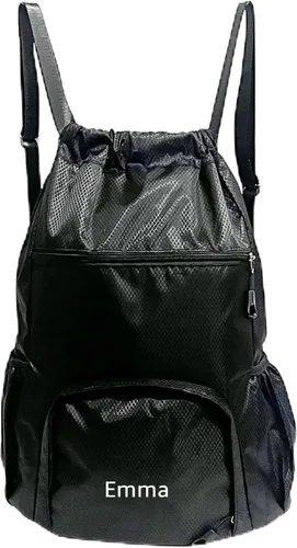Healthy Track USA Mochila de gimnasio personalizada con cordón, pequeña bolsa de deporte con múltiples bolsillos y compartimento para zapatos, color