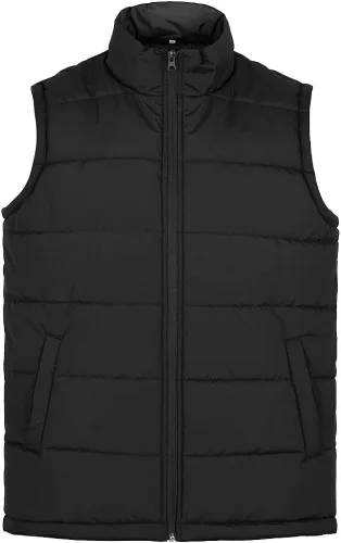 Miniatura 3 de MADHERO Chaleco acolchado con cuello alto acolchado sin mangas para hombre