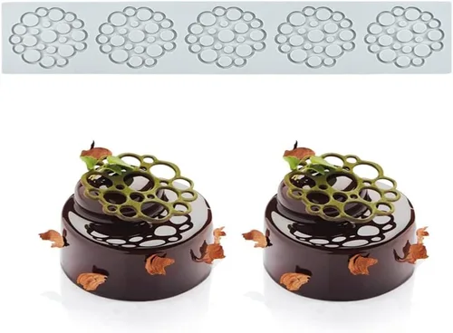 Miniatura 9 de Moldes de silicona de hojas huecas, moldes de chocolate con forma de corazón, geometría, molde de silicona 3D, molde de hojas de caramelo