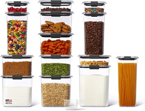Miniatura 10 de Rubbermaid Brilliance - Recipiente hermético para almacenar alimentos de despensa, fabricado en plástico sin BPA, capacidad de 7,8 tazas, ideal