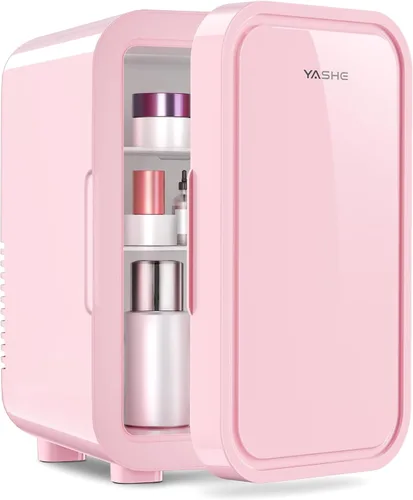 Miniatura 14 de YASHE Mini nevera, refrigerador pequeño de 4 litros/6 latas para el cuidado de la piel, 110 V CA/12 V CC, enfriador termoeléctrico y calentador