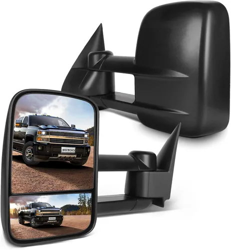 Miniatura 11 de SCITOO Espejos de remolque para Chevy Silverado 2014-2017 para GMC Sierra 1500 2015-2016 para Silverado para Sierra 2500HD 3500HD con control