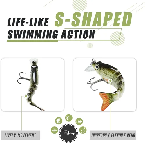 Miniatura 3 de TRUSCEND Swimmax - Señuelos de pesca realistas para agua salada y agua dulce, para trucha lucioperca, lucio, salmón azul, cebo, pesca de lubina