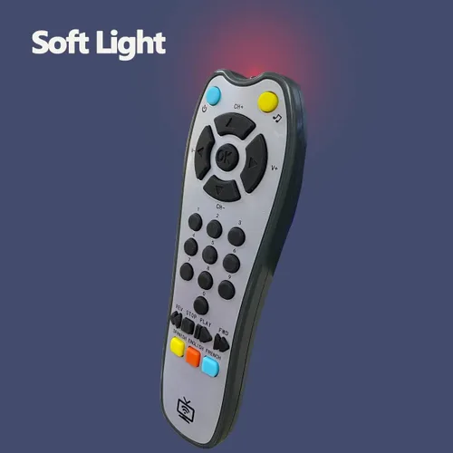 Miniatura 2 de Juguete de control remoto de TV musical para niños con luz y sonido suaves, volumen ajustable, educación temprana, juguete de regalo con inglés