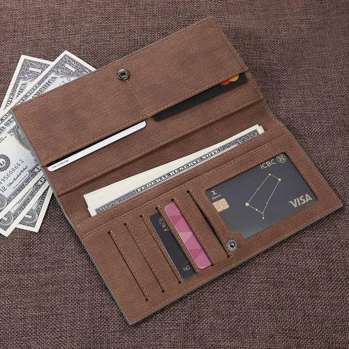 Miniatura 3 de Carteras personalizadas para hombres, cartera larga de cuero con foto grabada personalizada para hombres, billetera personalizada con fotos regalos