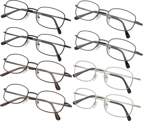 Miniatura 11 de Paquete de 4 lentes de lectura de gran tamaño para mujer, lentes de lectura de marco grande, para mujeres