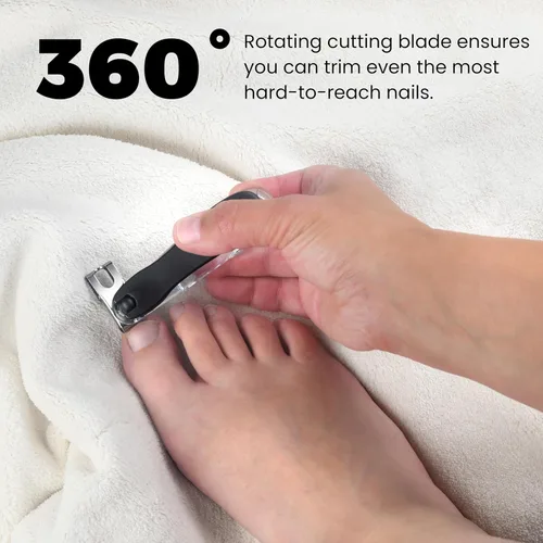 Miniatura 6 de EZ Grip 360 Grados Rotary cortador de uñas, recortador de acero inoxidable y, con lima de uñas integrada