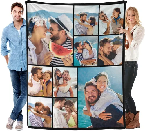 Miniatura 15 de Regalos para papá, manta de regalo personalizada con imagen, manta personalizada para el Día del Padre con foto, manta personalizada de cumpleaños