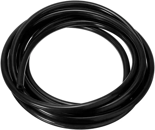 tubo de silicona de 1/4" DI x 3/8" DE, negro, grado alimenticio, manguera de silicona pura de alta temperatura para transferencia de aire y líquido
