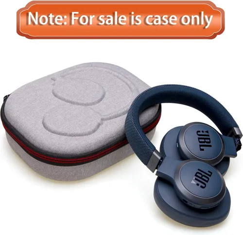 Miniatura 7 de LTGEM - Funda rígida para auriculares JBL, color blanco, exterior gris y interior gris