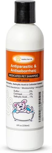 Miniatura 8 de Healthy Paw Life Champú calmante para perros – Lavado limpiador para perros y gatos, fórmula de azufre y ácido salicílico para irritación