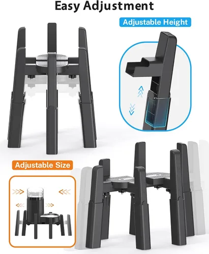 Miniatura 2 de CZPET Soporte dispensador de agua para perros, soporte para comederos automáticos de mascotas, soporte elevado ajustable de ancho y altura