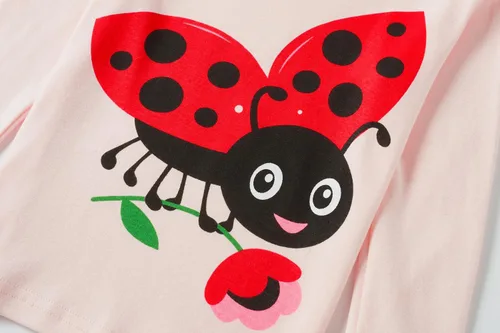 Miniatura 4 de Conjunto de pijama para niñas pequeñas, 2 piezas, 100% algodón, ropa de dormir de manga larga para niños