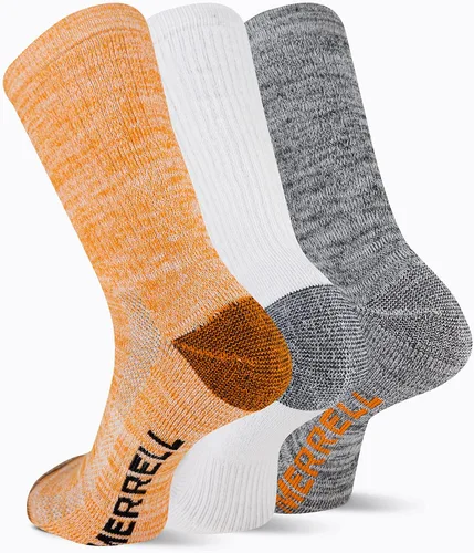 Miniatura 3 de Merrell Calcetines acolchados ligeros reciclados para hombre y mujer, paquete de 3 pares, soporte de arco de senderismo Repreve