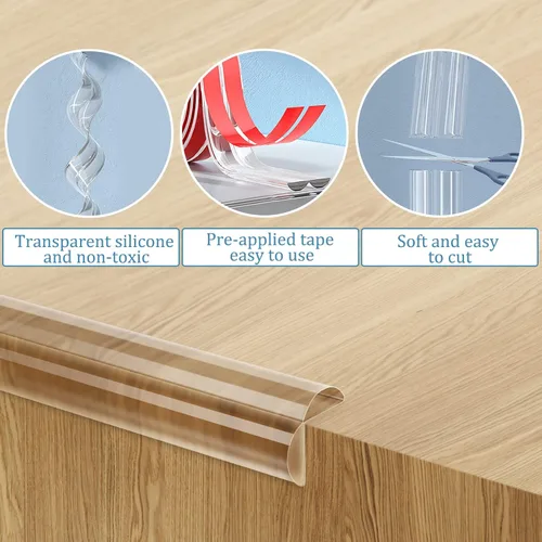 Miniatura 4 de Protector de bordes a prueba de bebés, protectores de esquina de silicona para escritorio, fundas de borde de seguridad para niños, parachoques