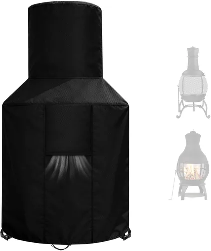 Cubierta para chimenea de patio, duradera, resistente a la intemperie, cubierta para chimenea de chimenea, resistente al agua 420D Oxford resistente