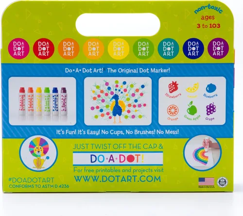 Miniatura 6 de Do A Dot Art, marcadores de puntos lavables con aroma a fruta para niños y niños pequeños, juego educativo de 6 unidades, el marcador de puntos