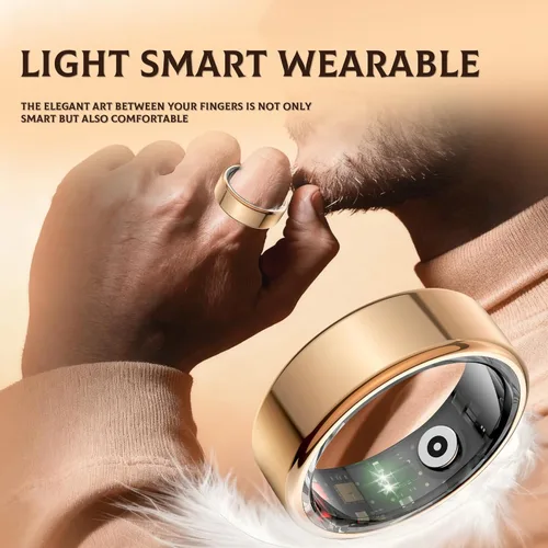 Miniatura 7 de Anillo inteligente para mujeres y hombres, rastreador de fitness y salud con monitor de frecuencia cardíaca, oxígeno en sangre, rastreador de sueño