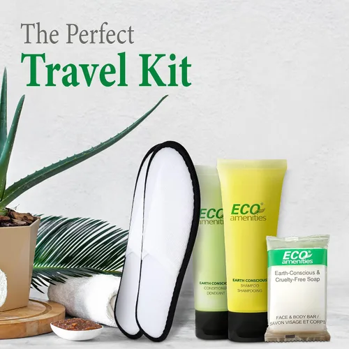 Miniatura 3 de ECO amenities Juego de 140 piezas de artículos de tocador de hotel a granel – Champú y acondicionador de viaje aprobado por la TSA – 0.49 oz