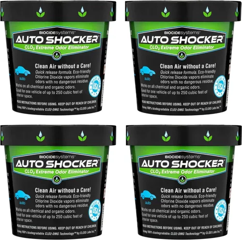 Miniatura 7 de Biocide Systems Auto Shocker - Eliminador de olores fuerte para automóvil, eliminador de olores ClO2 ecológico para olores duros en interiores