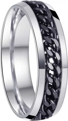 Miniatura 146 de Anillos giratorios para la ansiedad para hombre, anillos clásicos de cadena para mujeres y adultos, anillo de acero de titanio