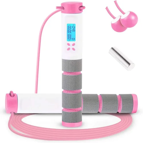 Miniatura 7 de Cuerda de saltar, cuerda de salto de entrenamiento con mango digital con contador de calorías para entrenamiento de fitness, cuerda de salto