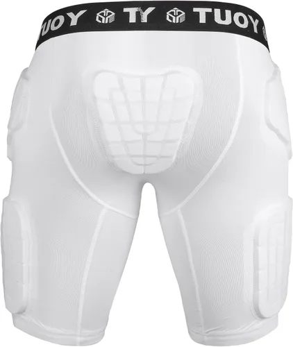 Miniatura 2 de Faja de fútbol acolchada para hombre, 5 almohadillas, almohadillas de fútbol integradas con protector de muslos para fútbol y béisbol