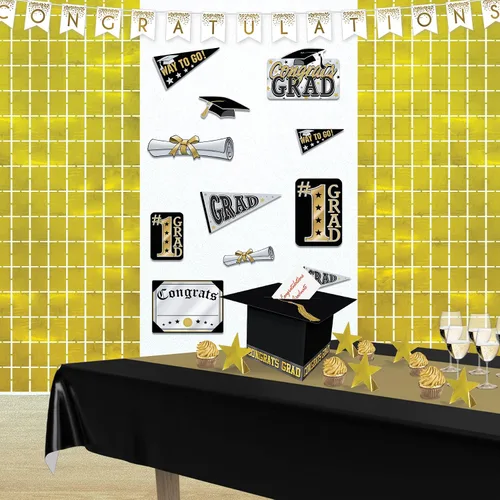Miniatura 5 de Beistle 2 cortinas cuadradas de plástico metálico con flecos para fotos para fiesta de cumpleaños, recepción de boda, celebración de graduación