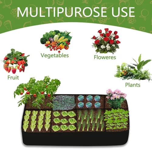 Miniatura 4 de Bolsas de cultivo de tela transpirable y duradera de 128 galones, macetas de tela no tejida resistentes de 3 x 6 pies para verduras y flores
