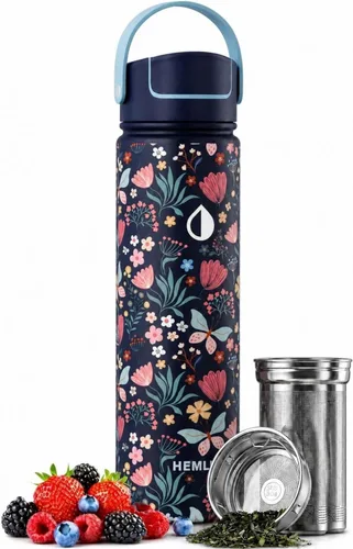 Miniatura 9 de Botella vaso térmico para té de 22 onzas con infusor, taza de viaje