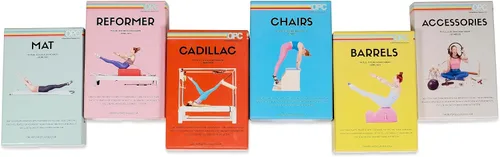 Miniatura 7 de Tarjetas de flash de accesorios de Pilates, juego de mazo de 79 tarjetas ilustradas para todos los niveles, guía de entrenamientos de fitness