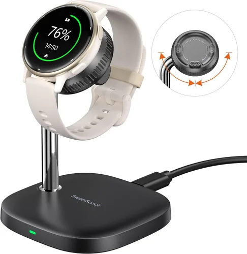Miniatura 8 de Soporte de carga SwanScout para reloj Garmin Watch Forerunner 165/265/45, Vivoactive 6/5, Instinct 3/2, Tactix, Approach, serie Quatix
