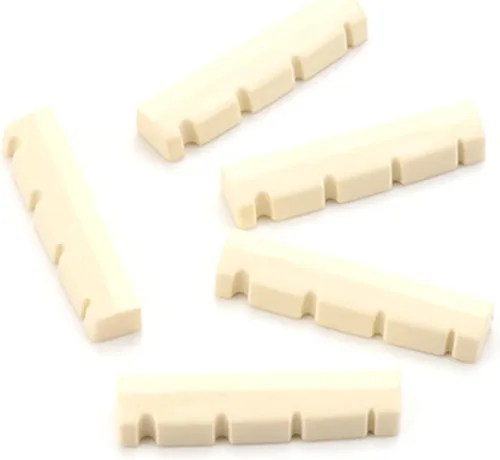 Miniatura 8 de 5 unids/pack Tuerca para bajo de guitarra de 1.654 in, tuerca superior ranurada, para instrumentos musicales de 4 cuerdas