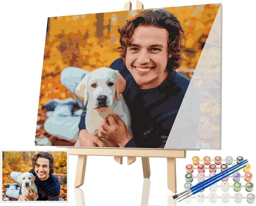 Miniatura 9 de SIYDCF Pintura Personalizada por Números, Personaliza Pintura por Números para Adultos Principiantes, Kit de Pintura Acrílica DIY para Decoración